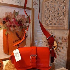 COACH COUCHTOPIA CARGO WAVY DINKY BAG IN ROSEBUD RED NEW!